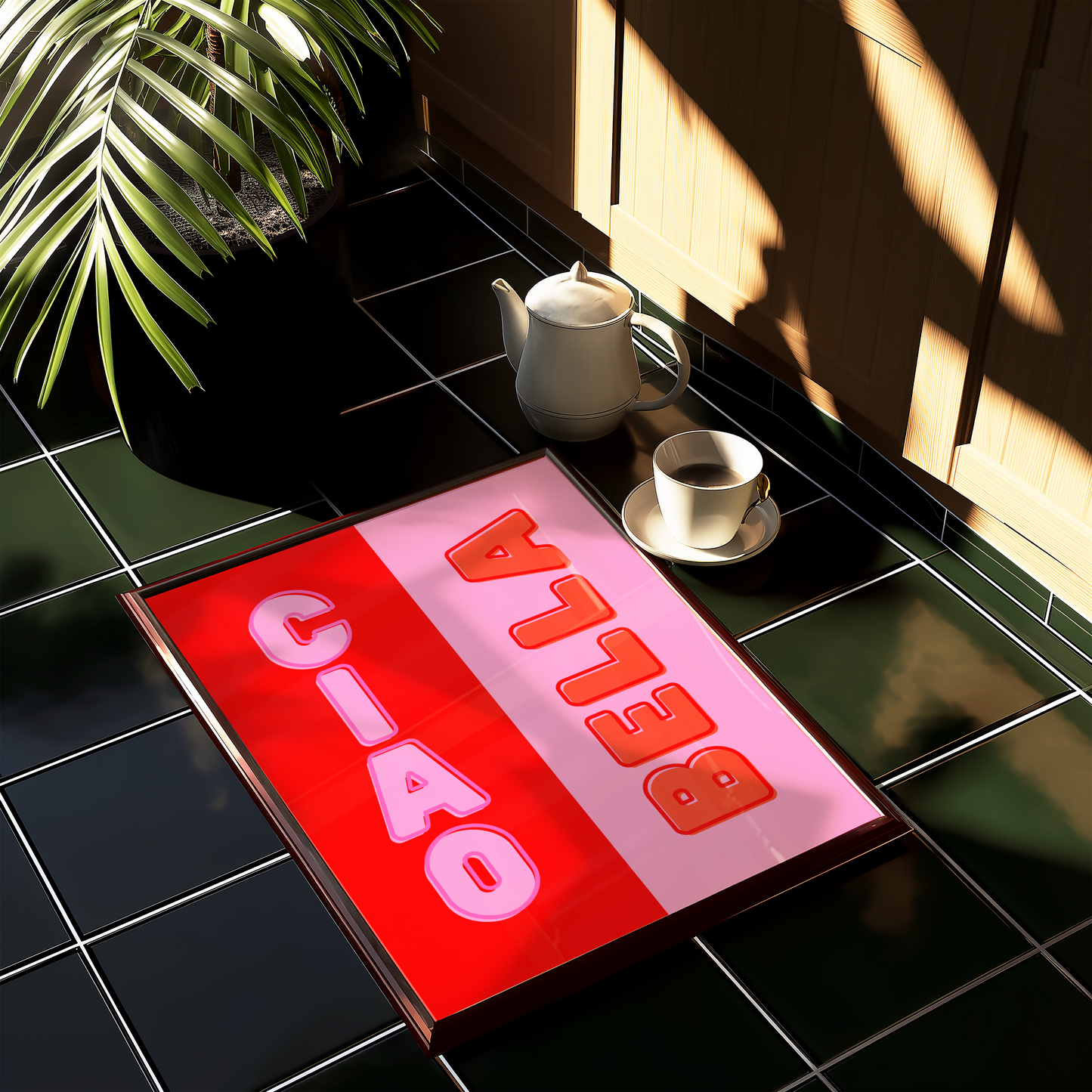 Ciao Bella Print (Red and Pink)