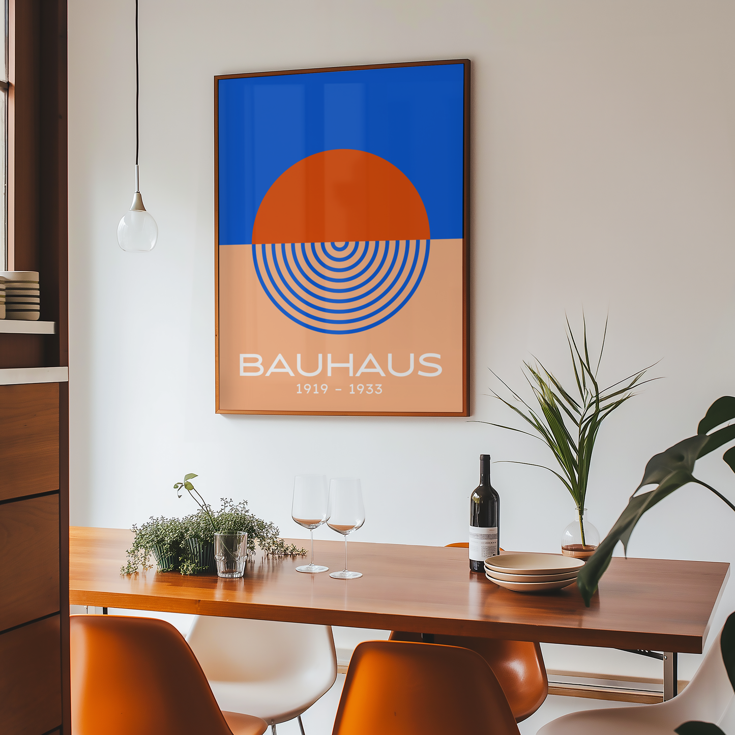 Bauhaus Exhibition Print (Orange and Blue)