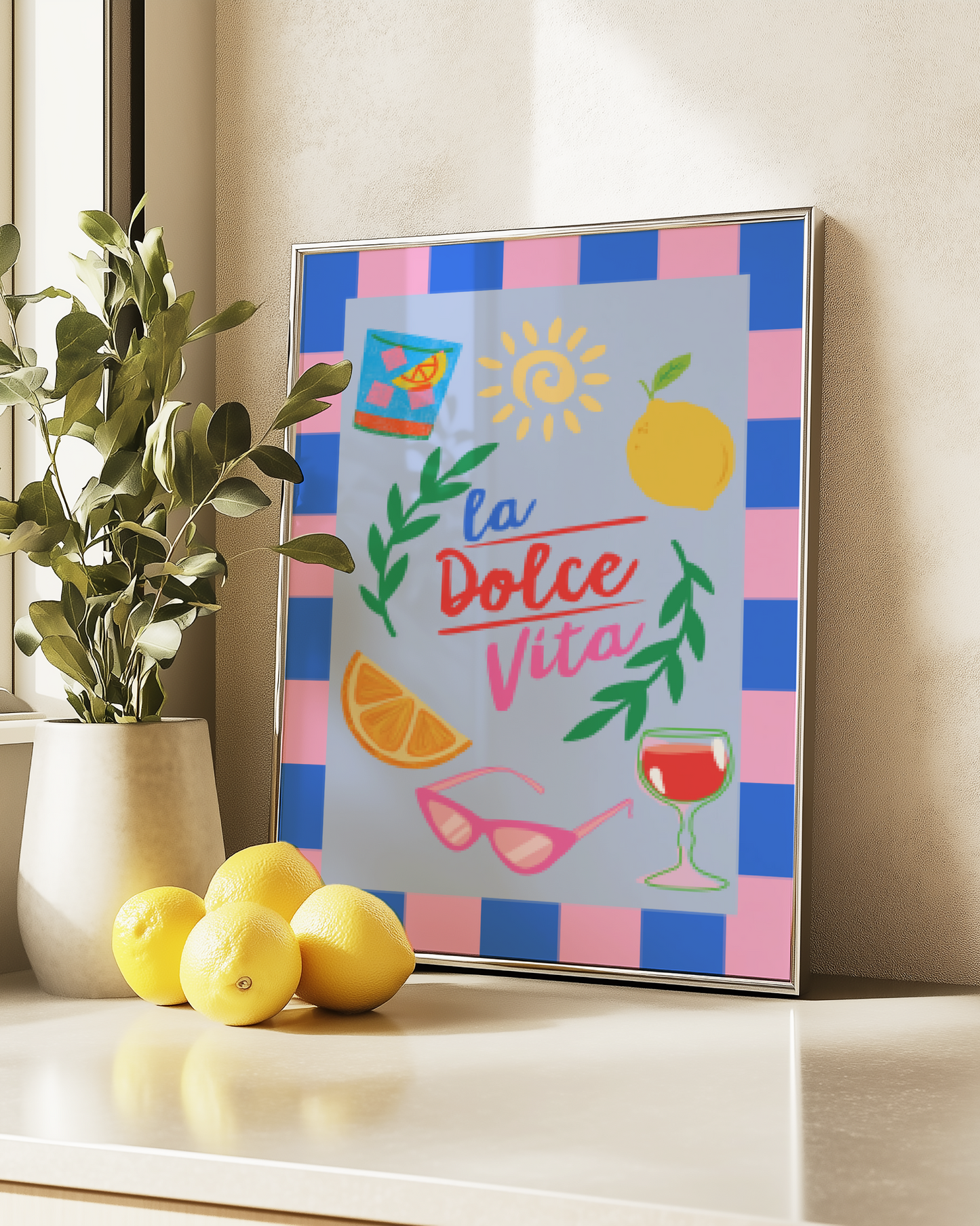 La Dolce Vita Italian Summer Print (Blue)