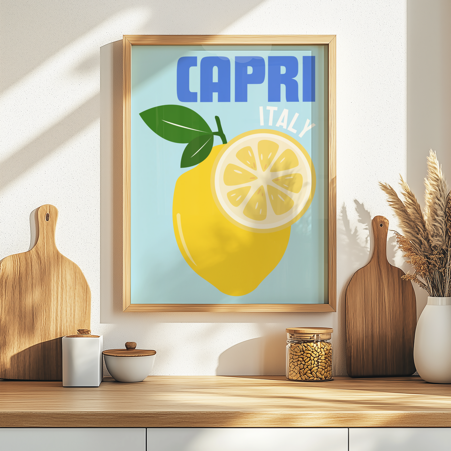 Capri Italy Lemon Poster Print