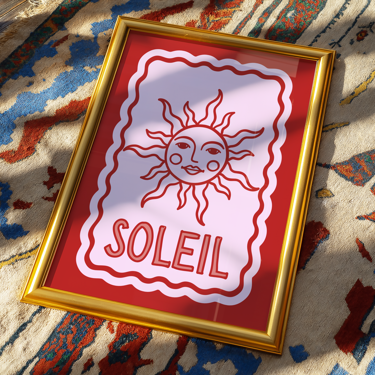 Soleil Print (Red and Pink)