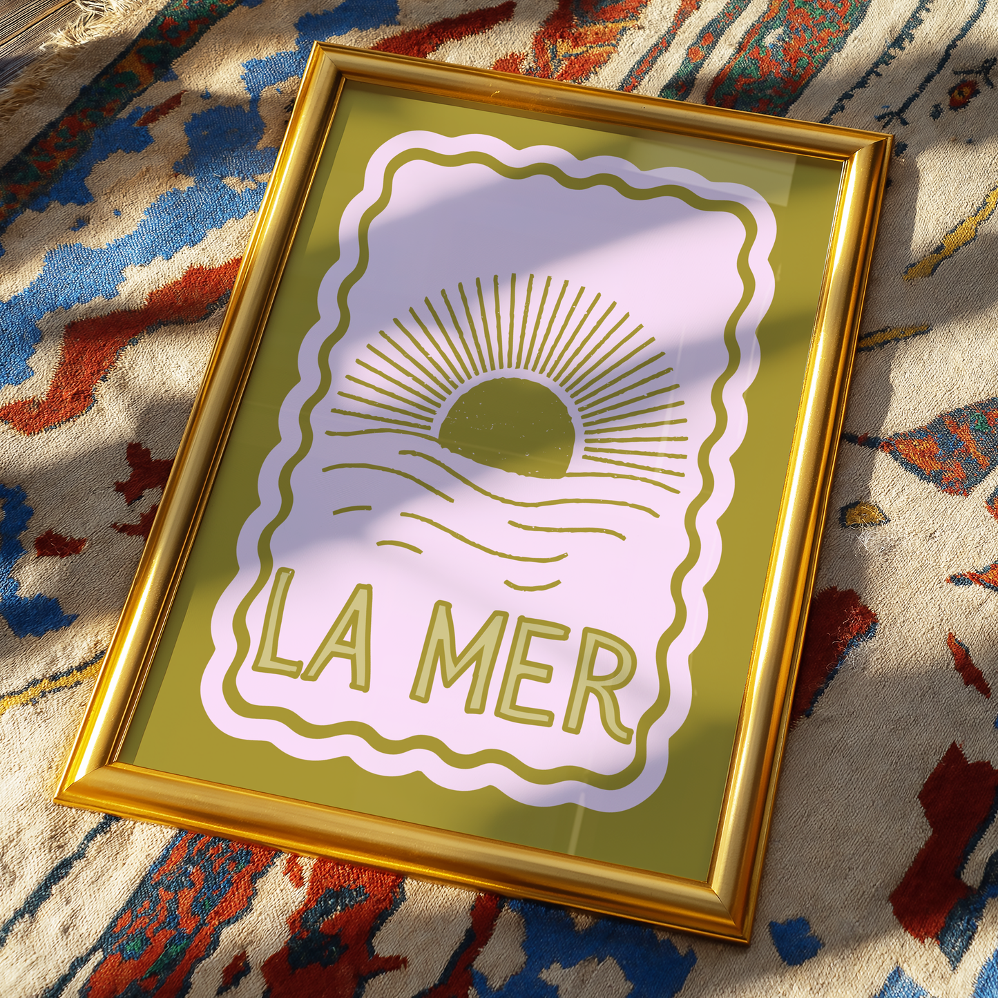 La Mer Print (Pink and Gold)