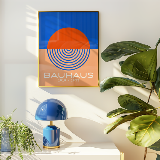 Bauhaus Exhibition Print (Orange and Blue)