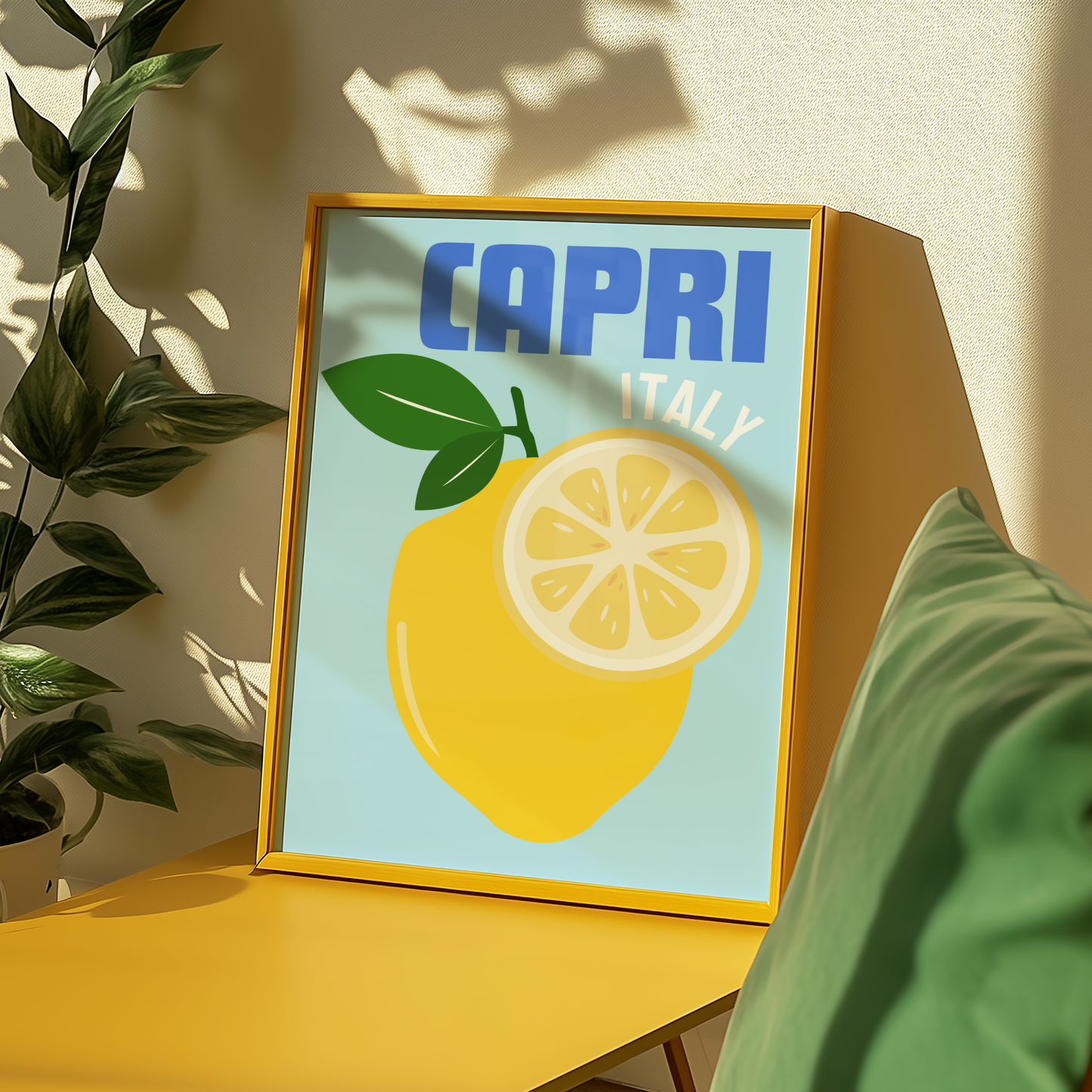 Capri Italy Lemon Poster Print