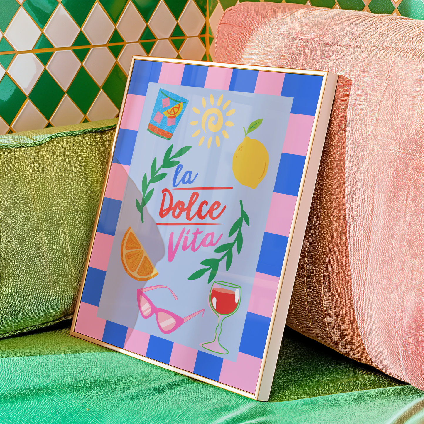 La Dolce Vita Italian Summer Print (Blue)