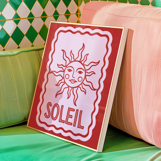 Soleil Print (Red and Pink)
