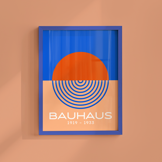 Bauhaus Exhibition Print (Orange and Blue)