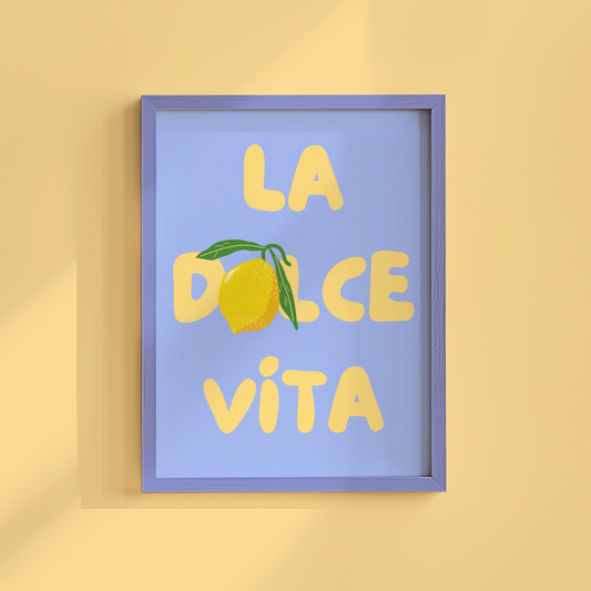 La Dolce Vita Lemon Print (Blue)