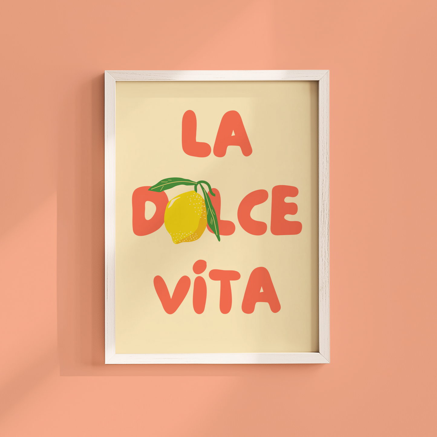 La Dolce Vita Lemon Poster Print (Yellow)