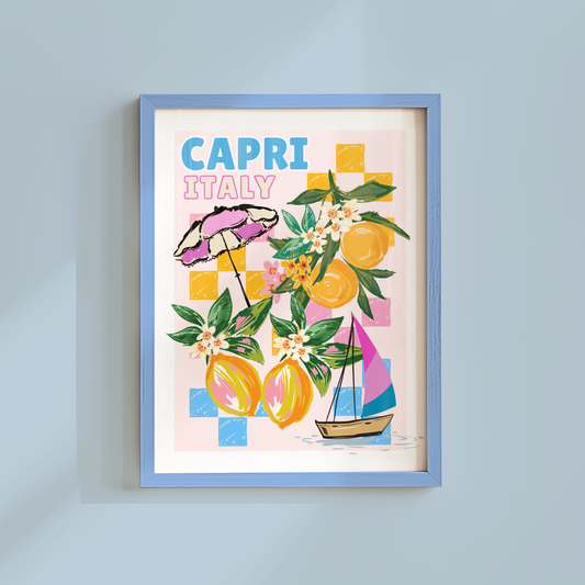 Capri Italy Summer Poster Print