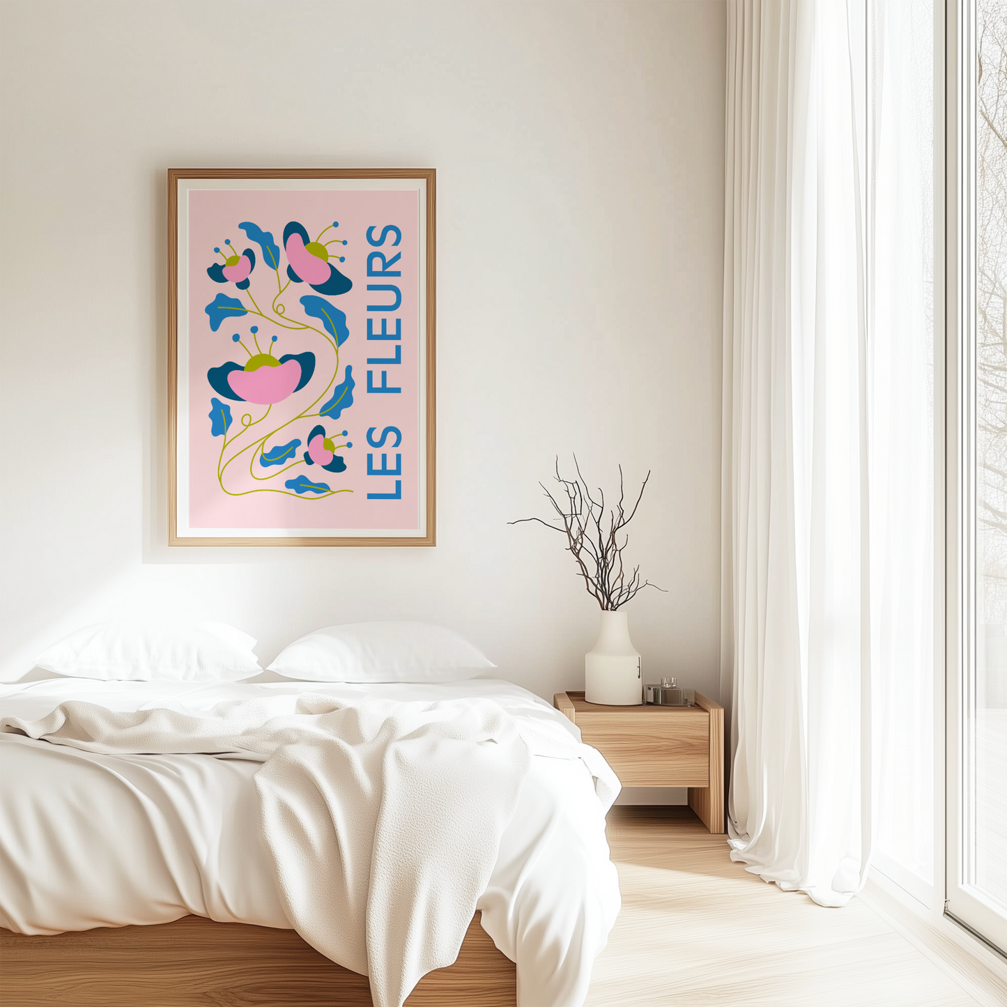 Les Fleurs Floral Poster Print