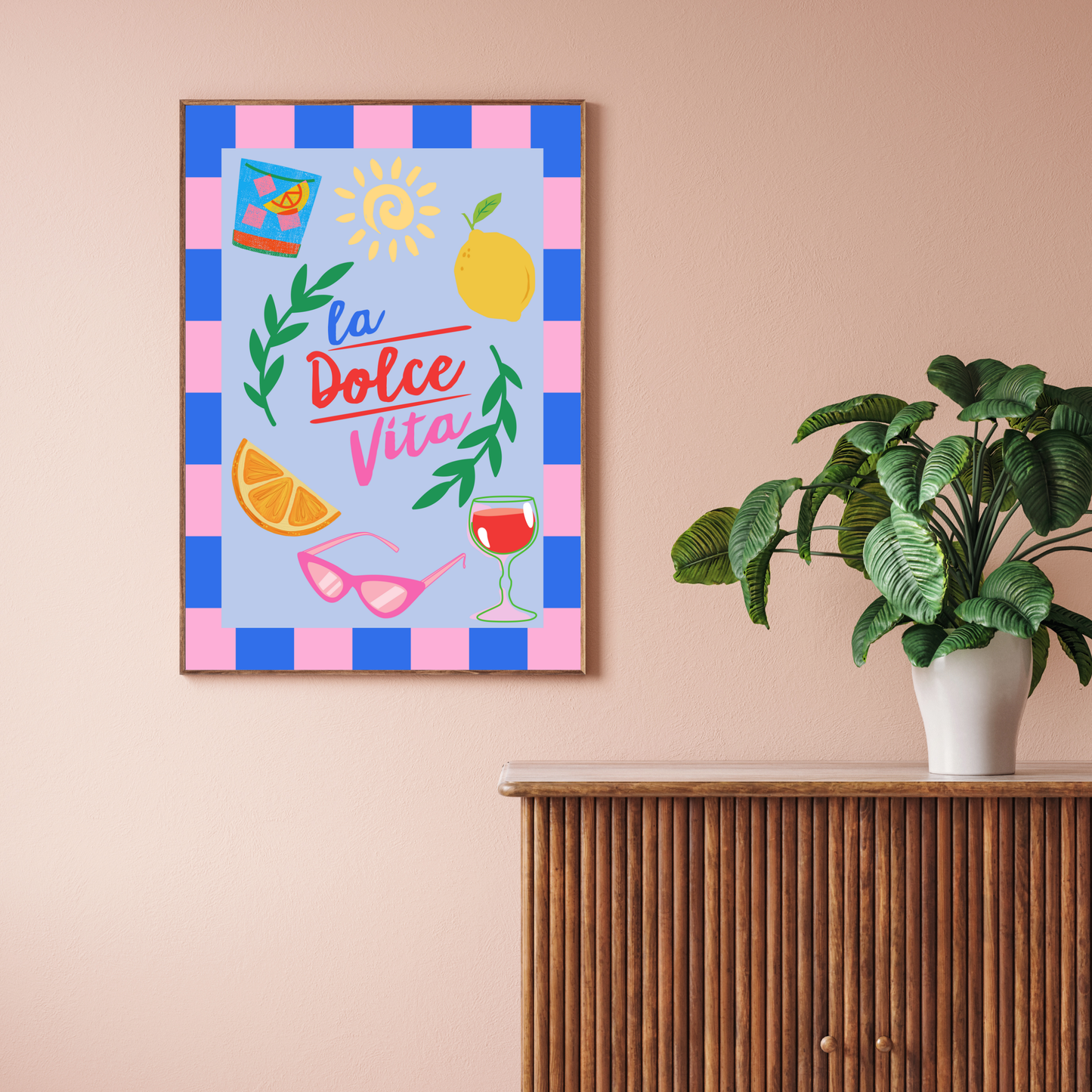 La Dolce Vita Italian Summer Print (Blue)