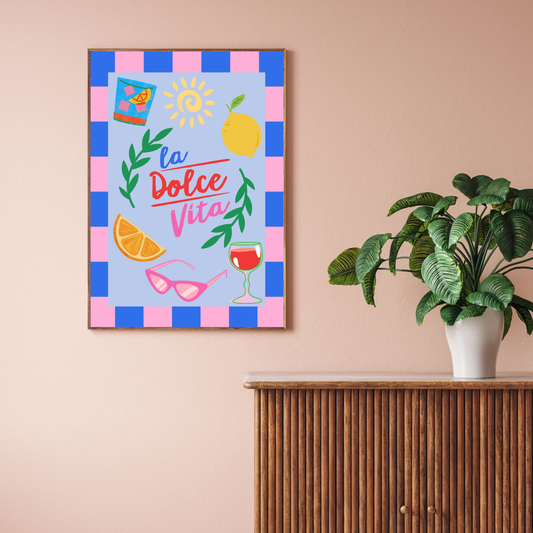 La Dolce Vita Italian Summer Print (Blue)