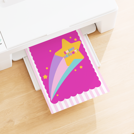 Shine Bright Shooting Star Poster Print