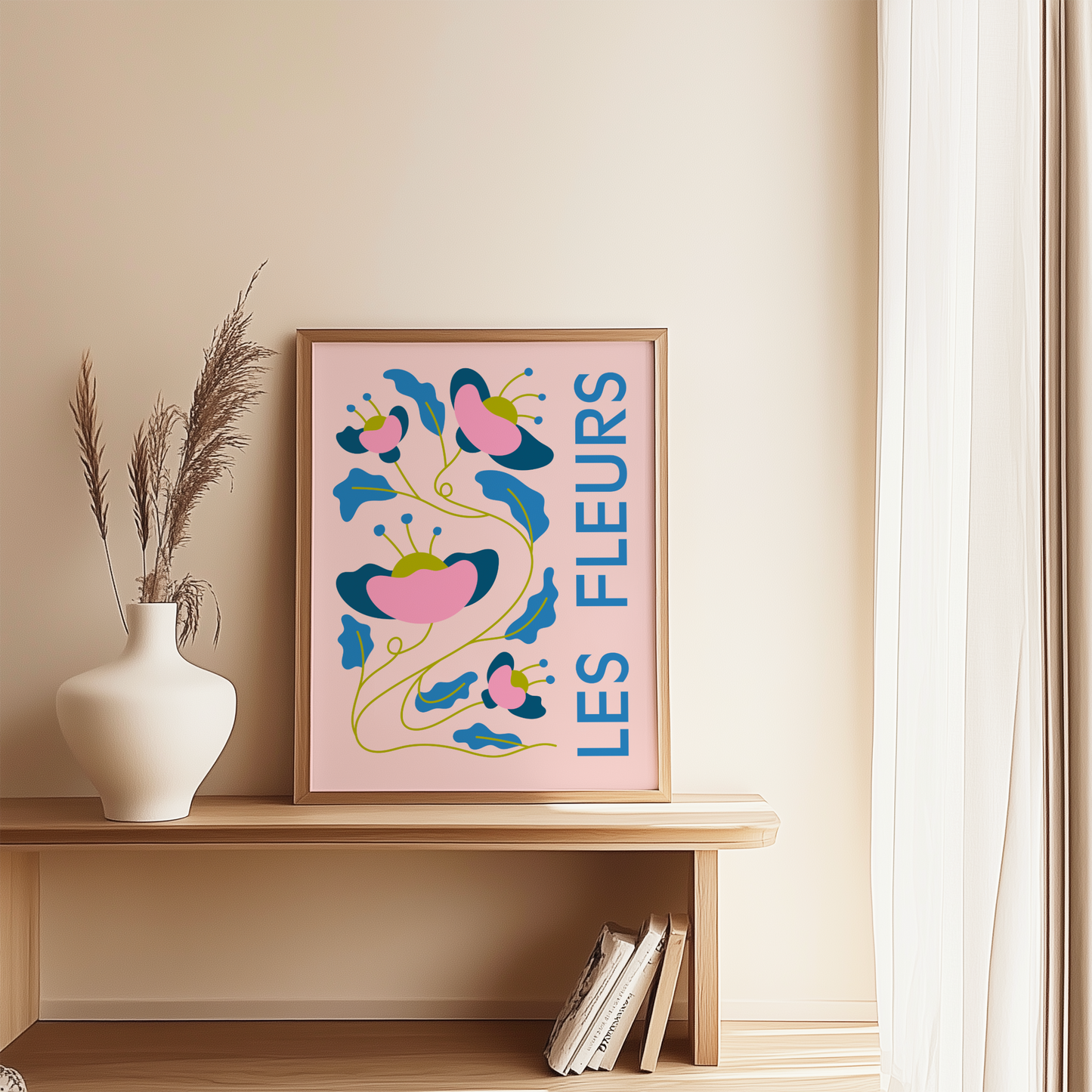 Les Fleurs Floral Poster Print