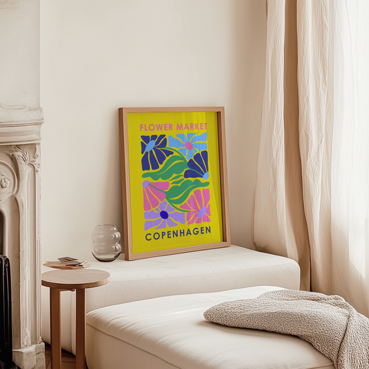 Flower Market Copenhagen Poster Print