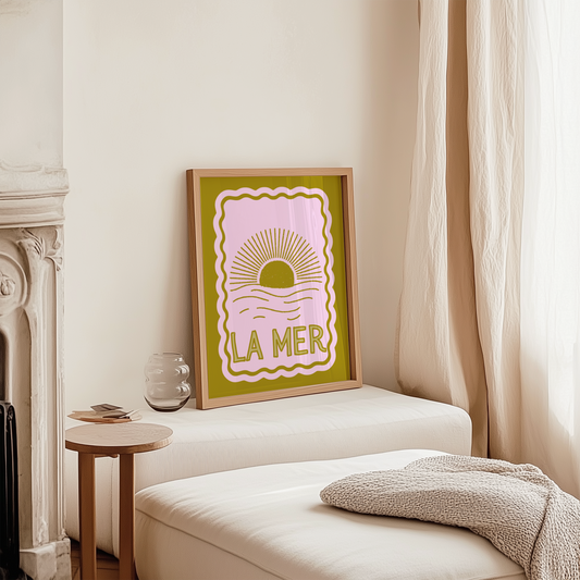 La Mer Print (Pink and Gold)