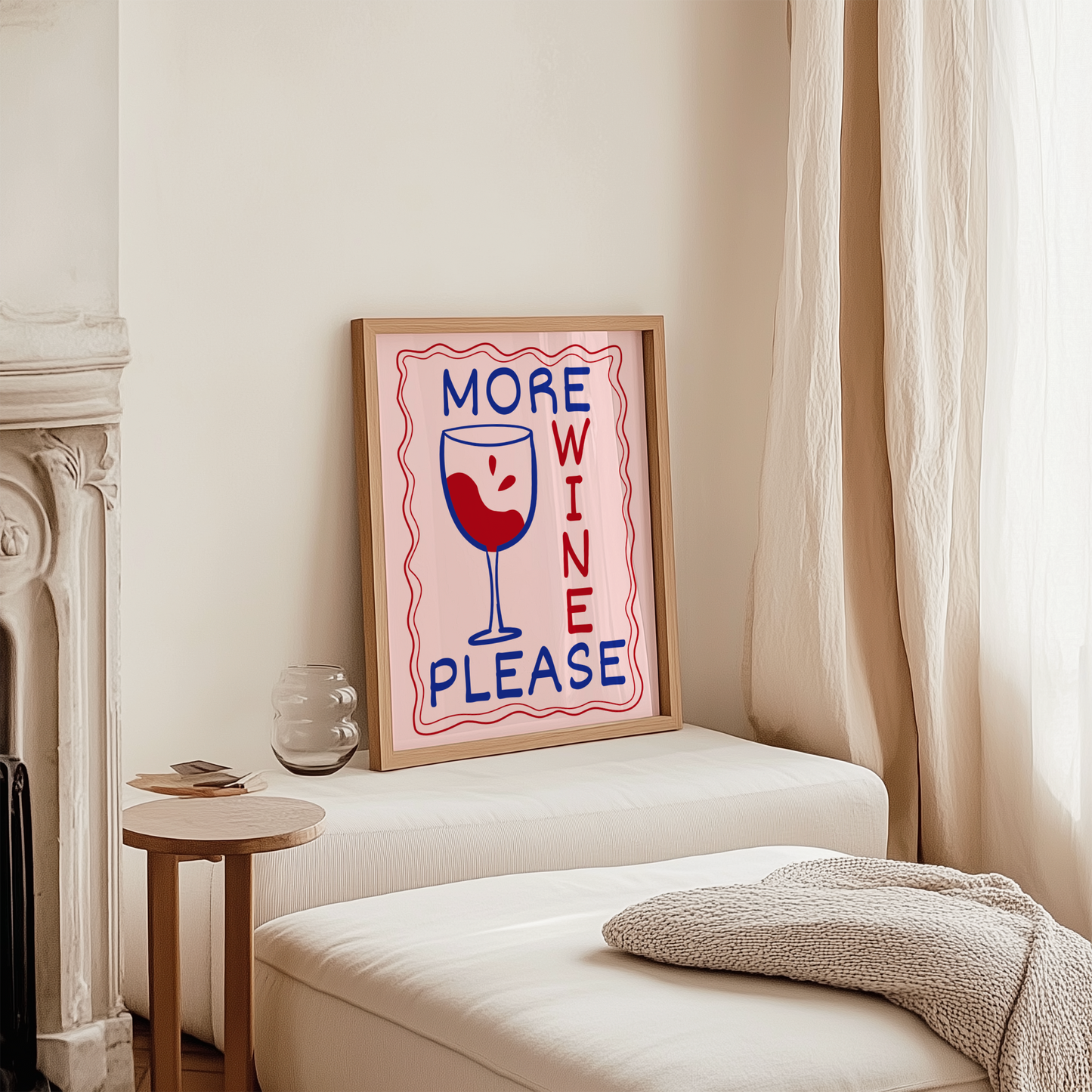 More Wine Please Poster Print