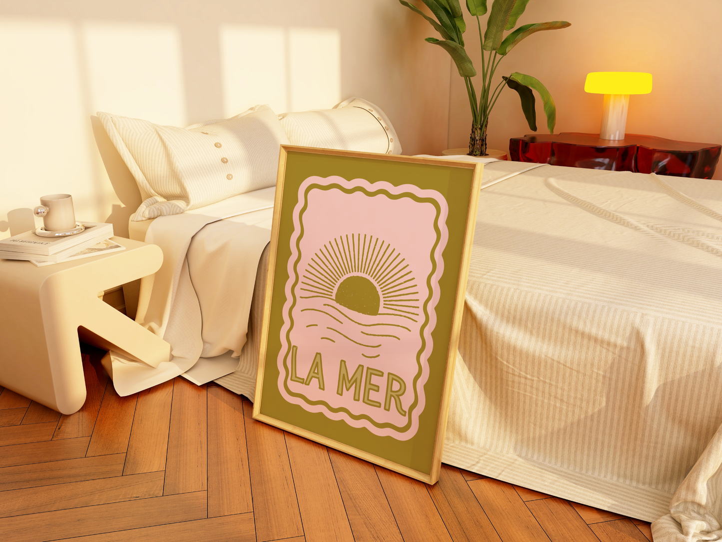 La Mer Print (Pink and Gold)