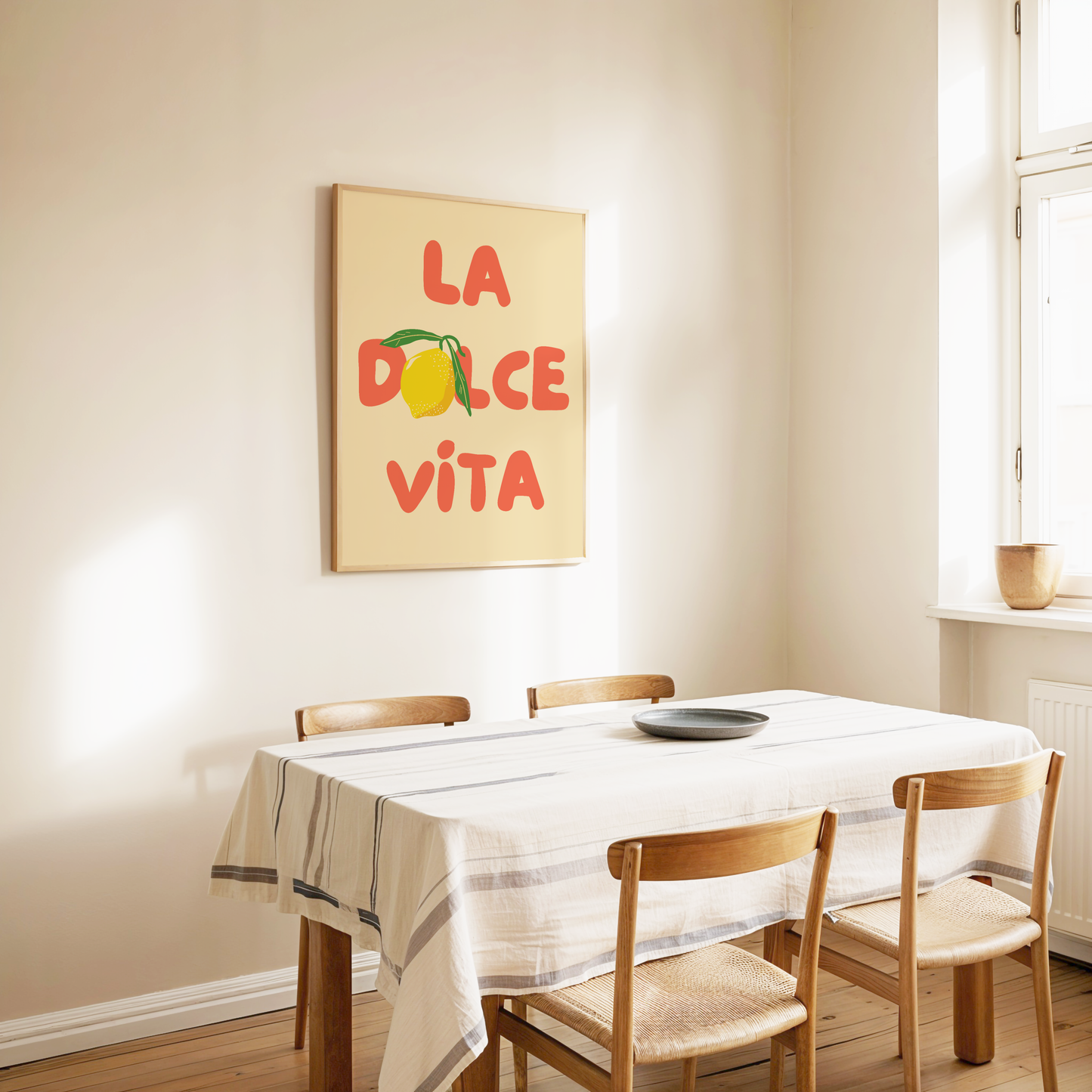La Dolce Vita Lemon Poster Print (Yellow)