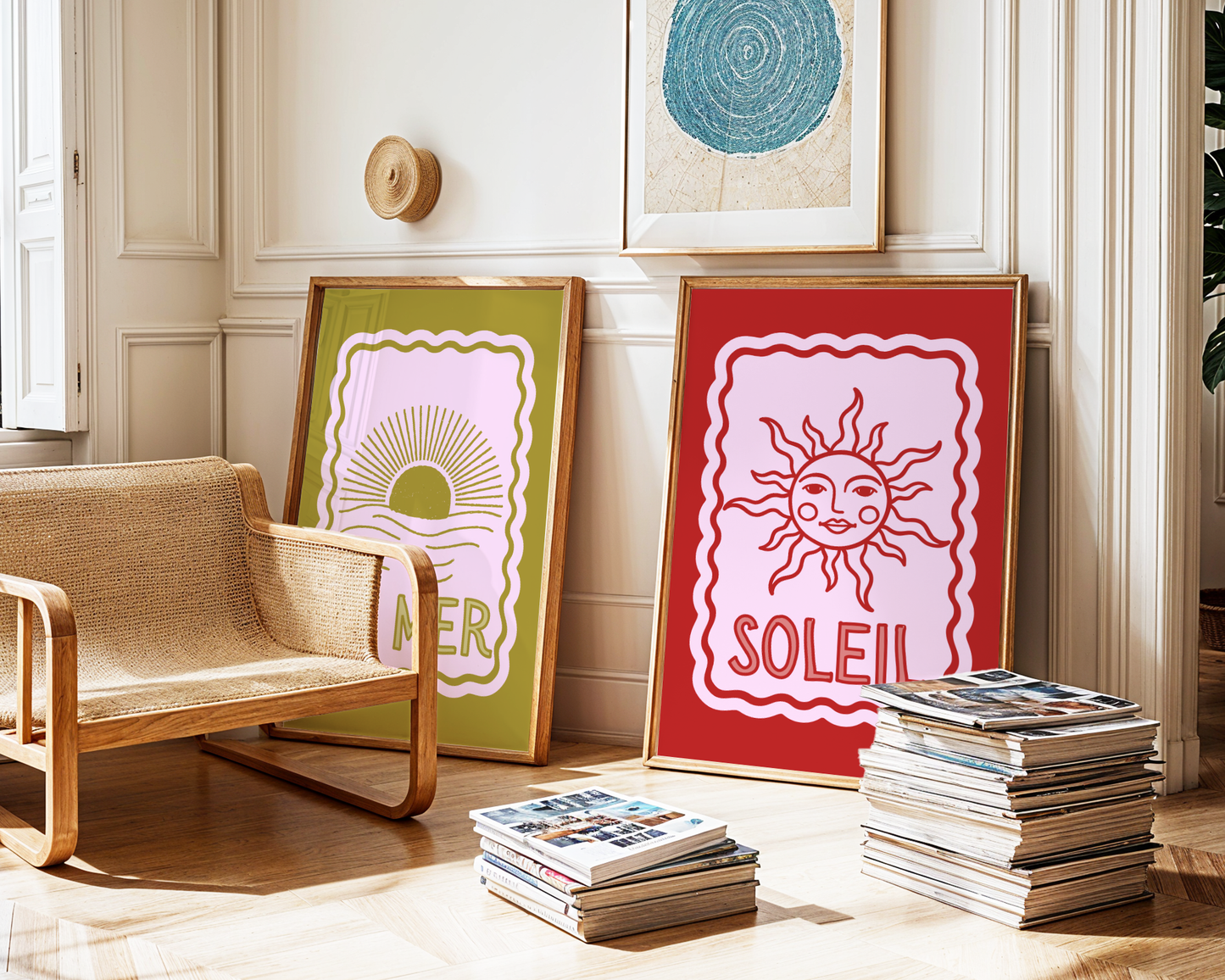 Soleil Print (Red and Pink)