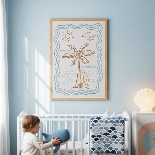 You, Me and the Sea Poster Print