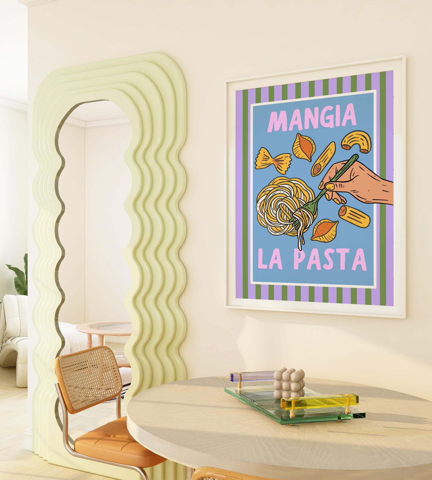 Mangia La Pasta Poster Print