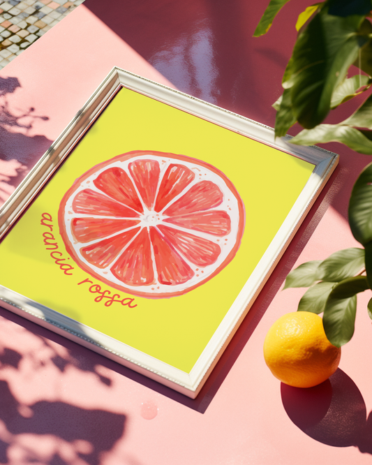 Arancia Rossa Poster Print