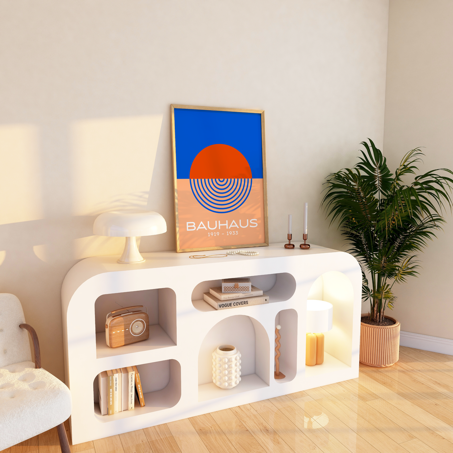 Bauhaus Exhibition Print (Orange and Blue)