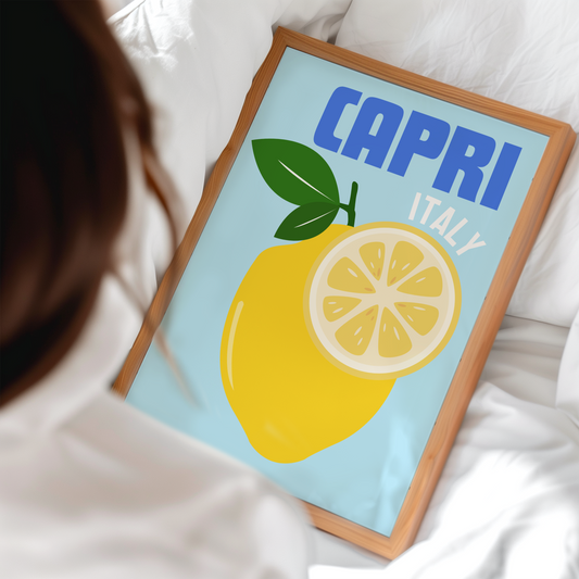 Capri Italy Lemon Print