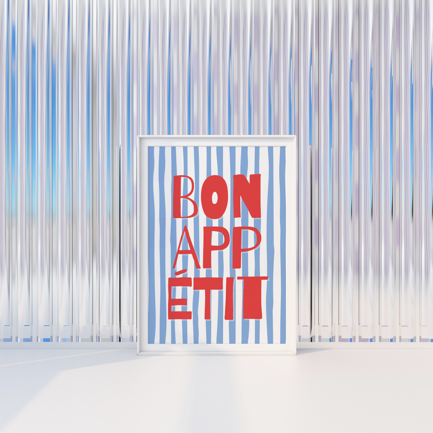 Bon Appetit Print (Red and Blue)