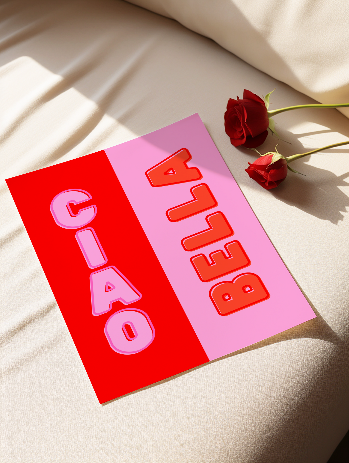 Ciao Bella Print (Red and Pink)