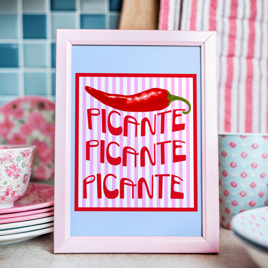 Picante Red Hot Chili Poster Print