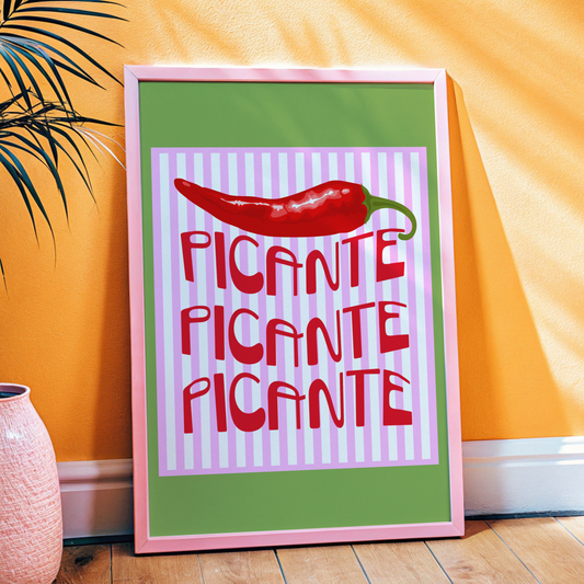 Picante Red Hot Chili Poster Print