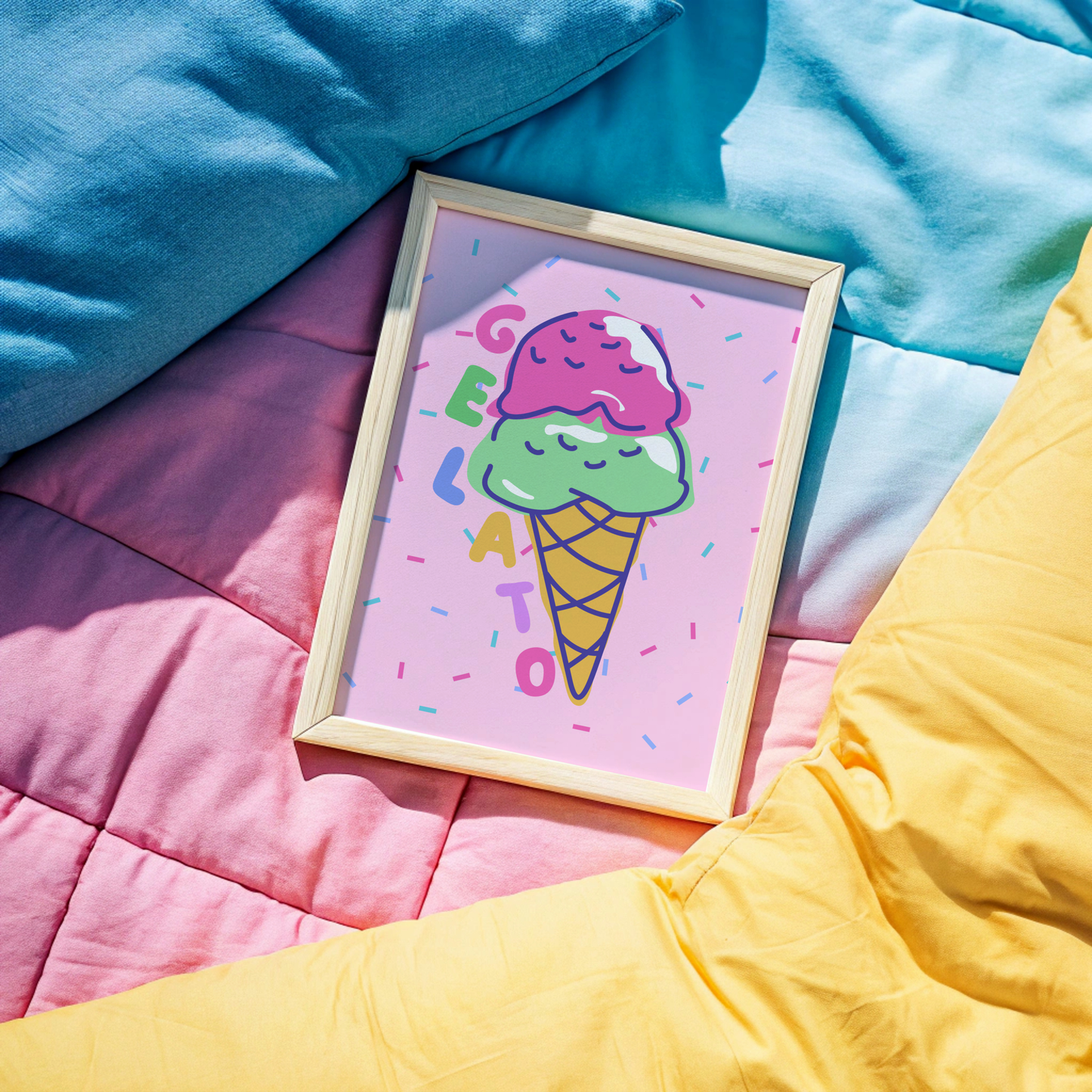 Gelato and Sprinkles Poster Print