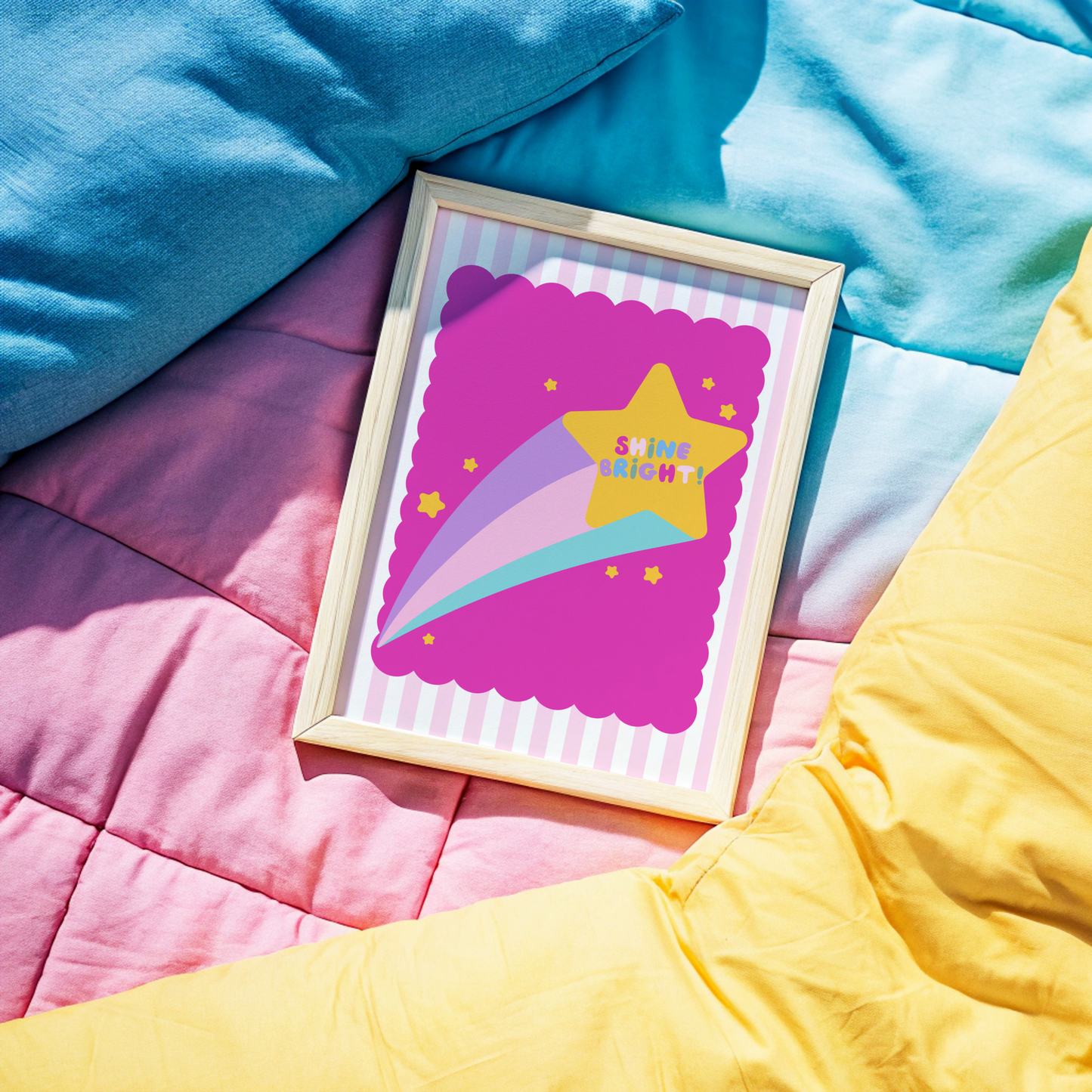 Shine Bright Shooting Star Poster Print