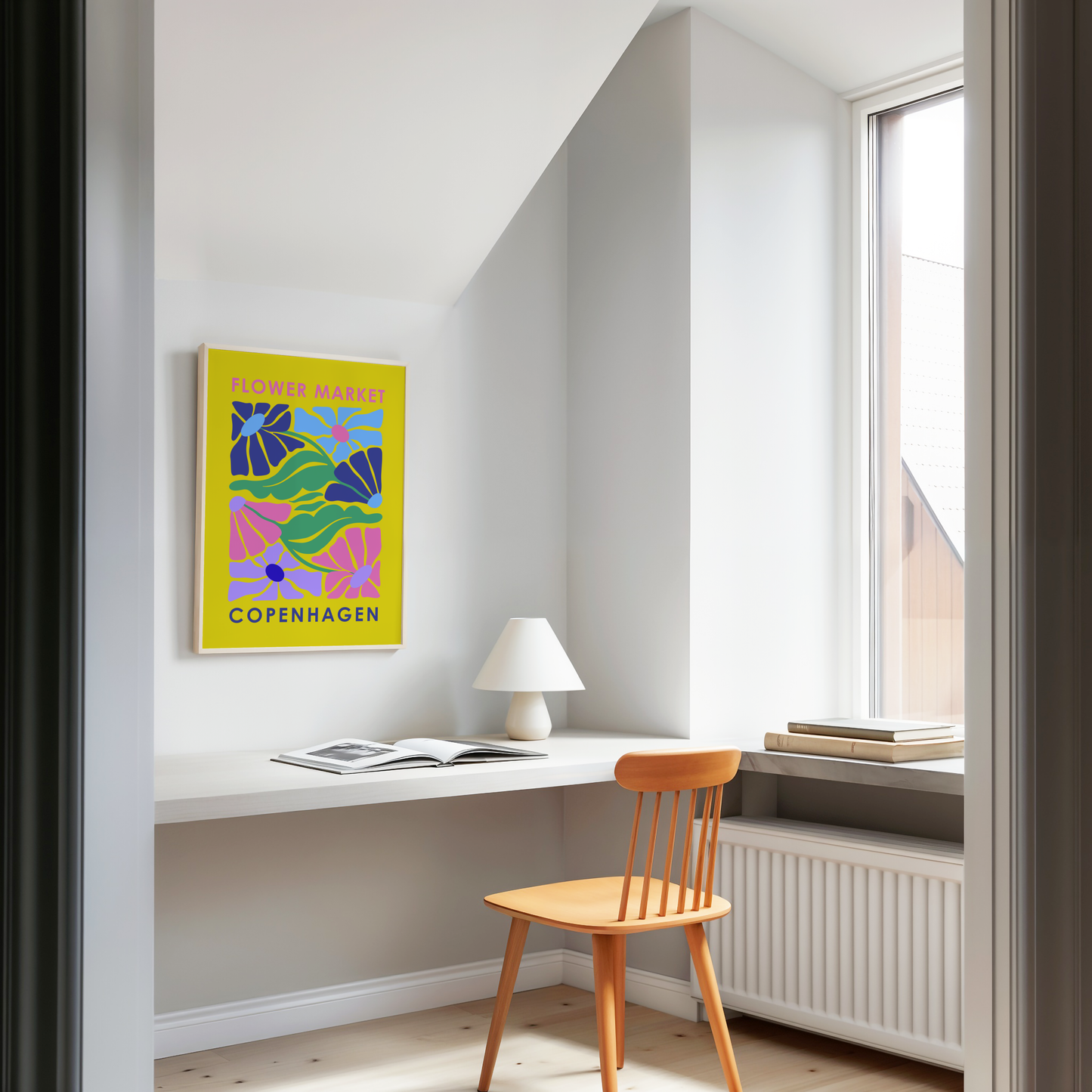 Flower Market Copenhagen Poster Print