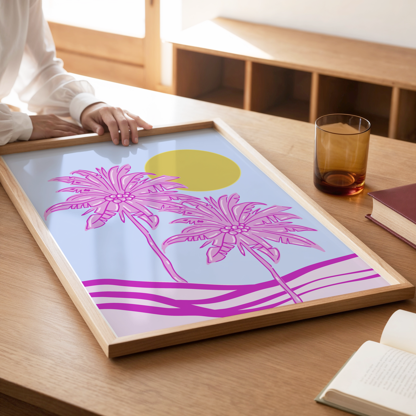 Pink Palm Trees Print