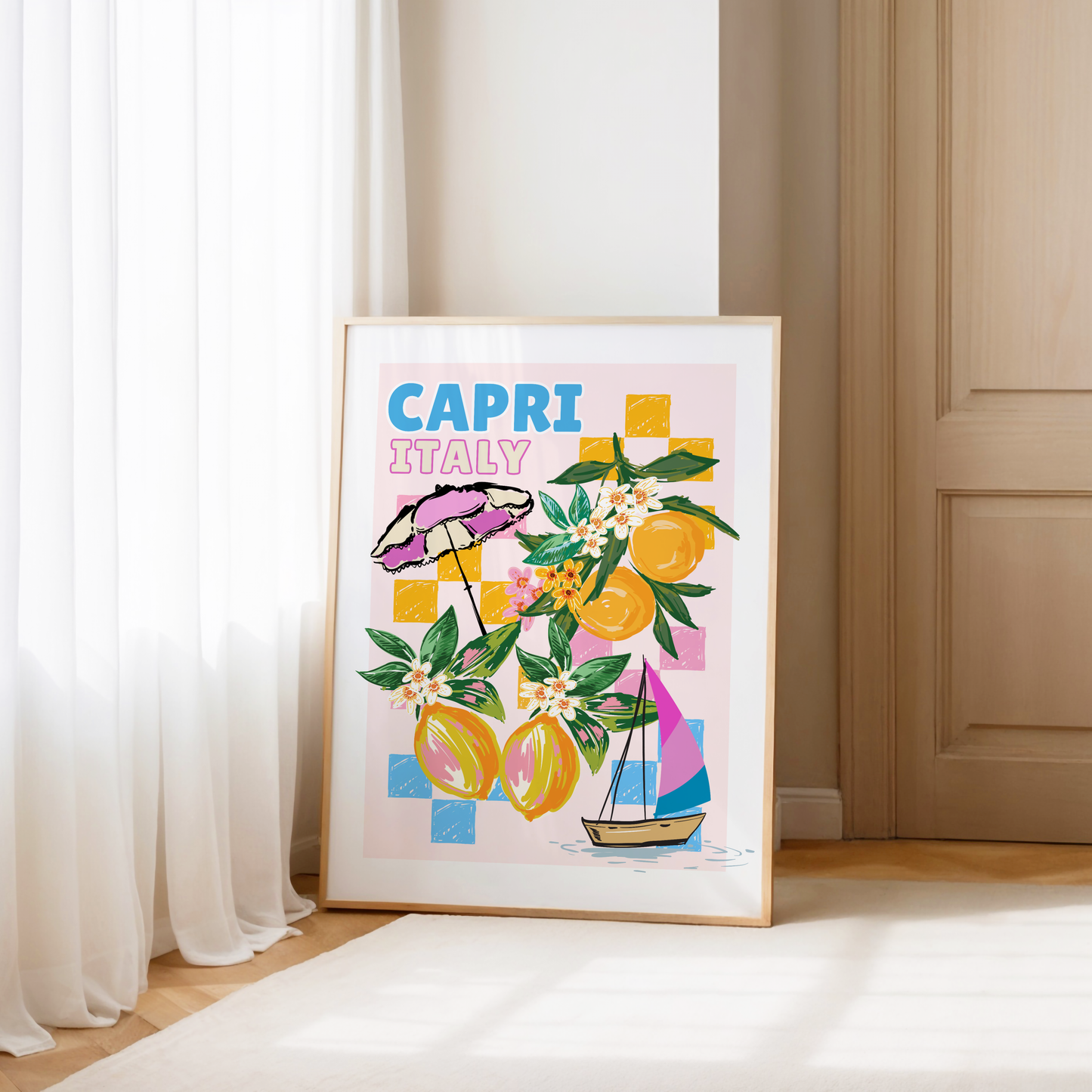 Capri Italy Summer Print