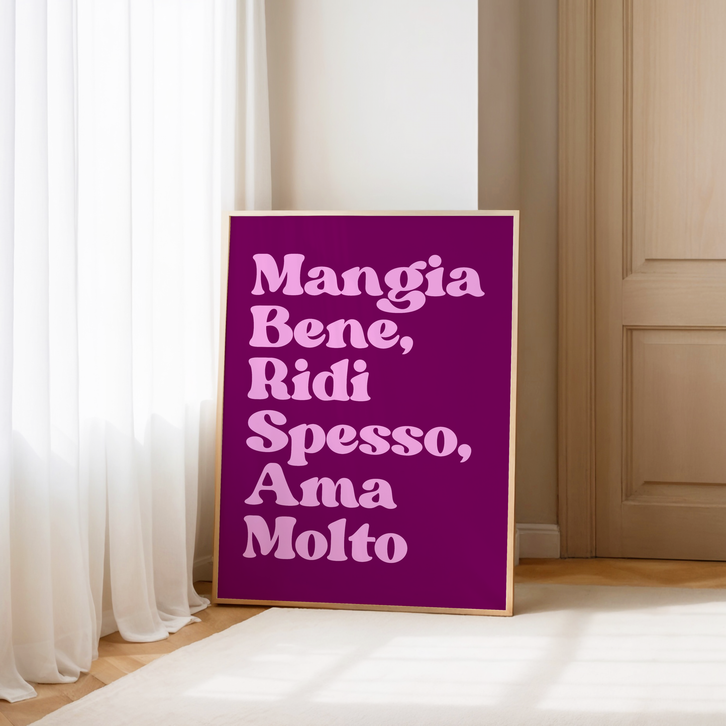 Mangia Bene, Ridi Spesso, Ama Molto Poster Print