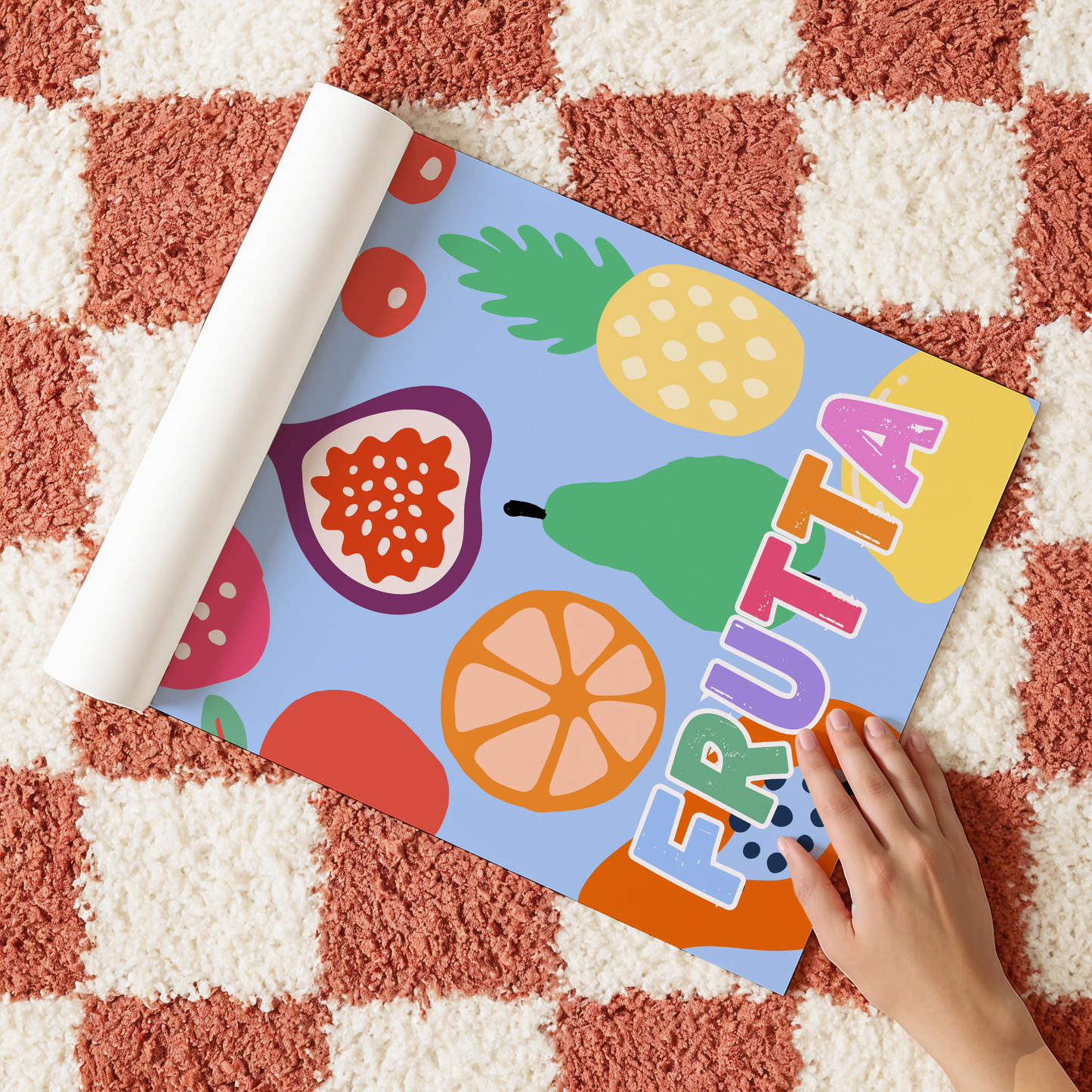 La Frutta Poster Print (Blue)