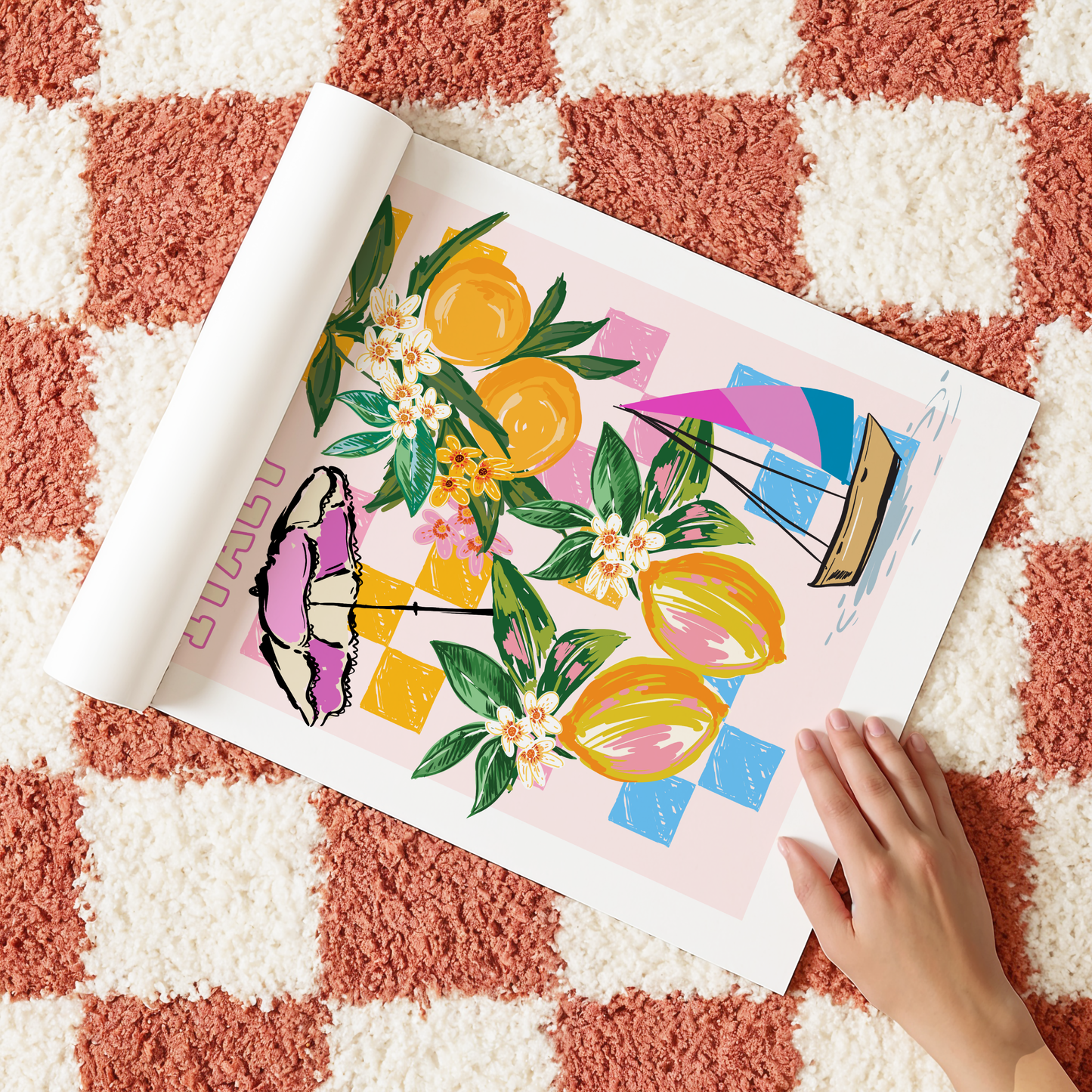 Capri Italy Summer Print