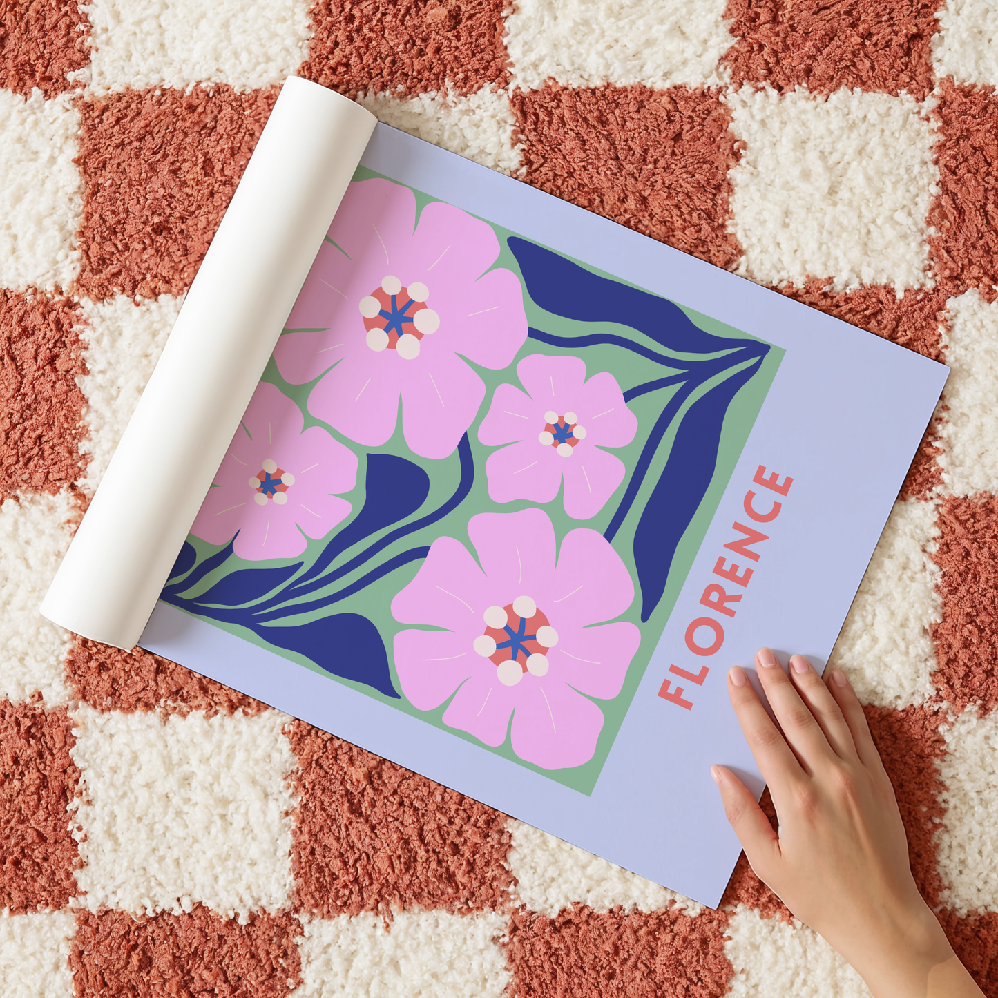 Flower Market Florence Poster Print