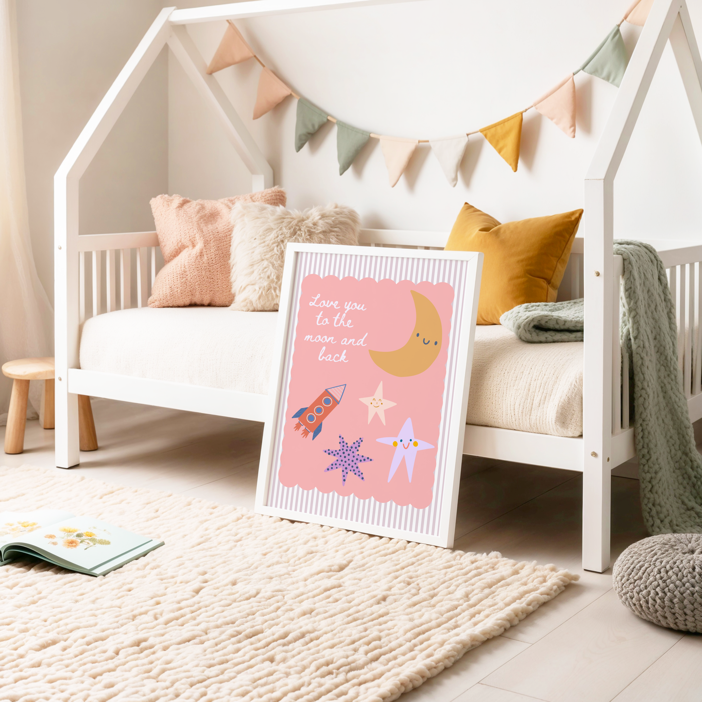 Love You To The Moon and Back Poster Print