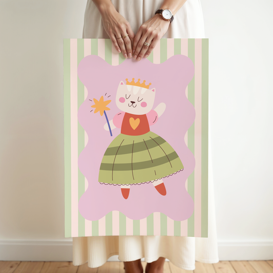 Cat Princess Poster Print