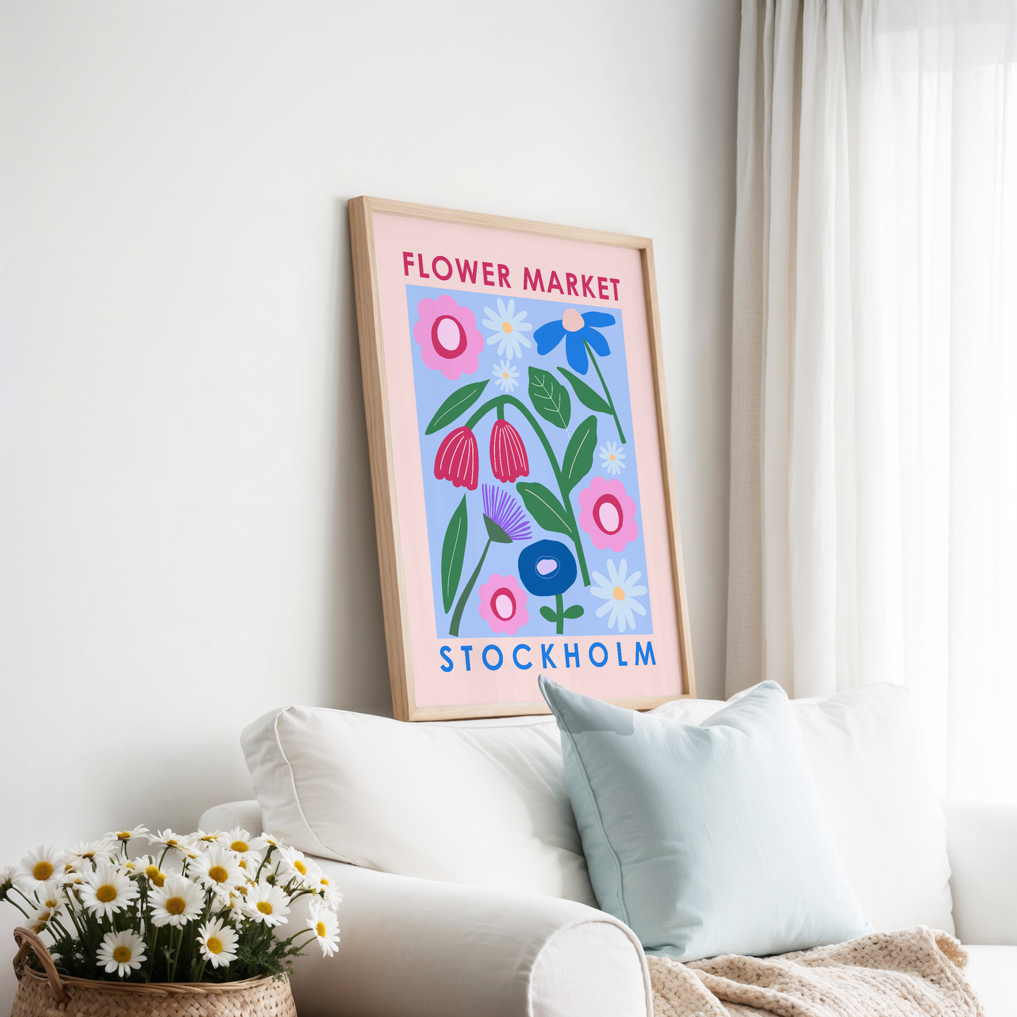 Flower Market Stockholm Poster Print