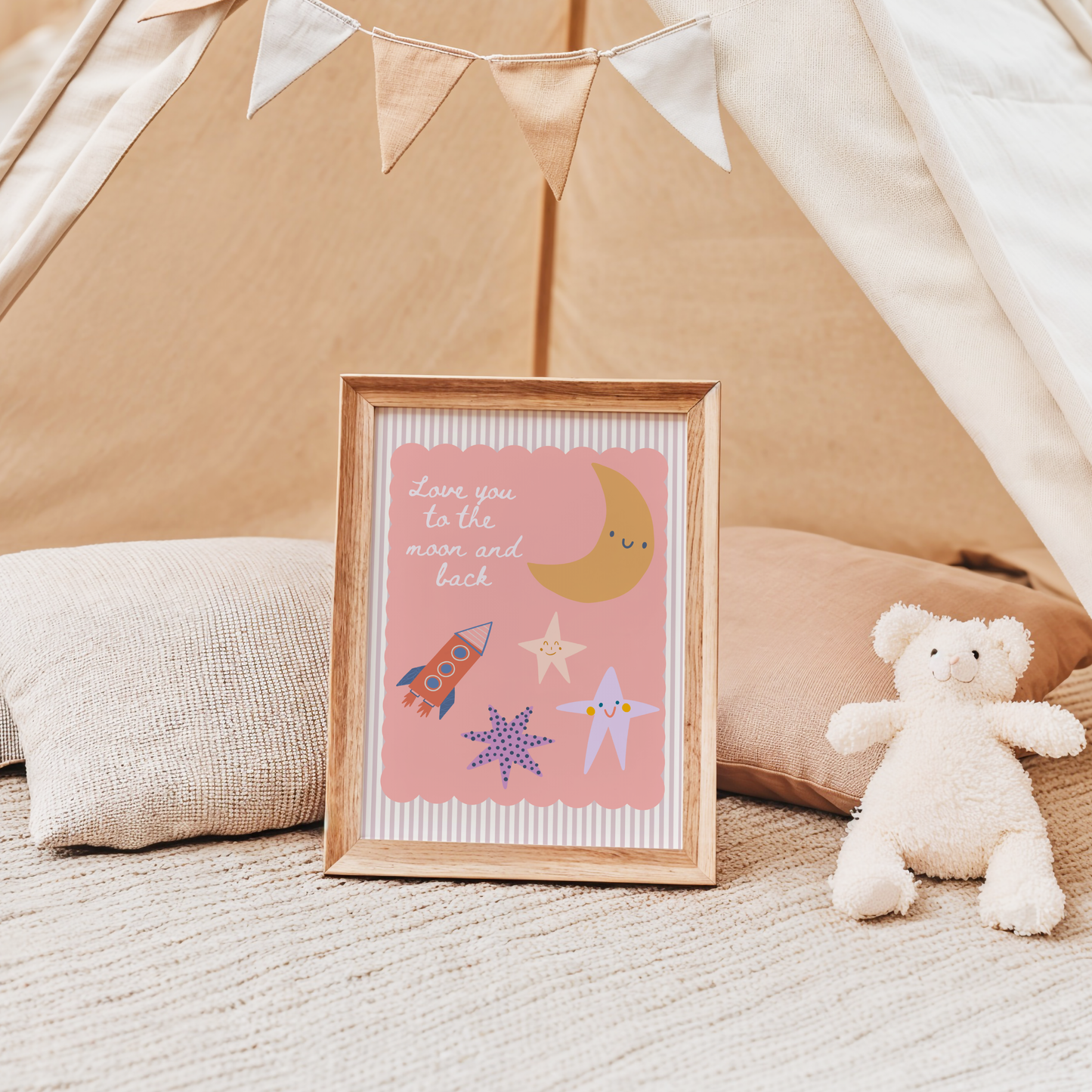 Love You To The Moon and Back Poster Print