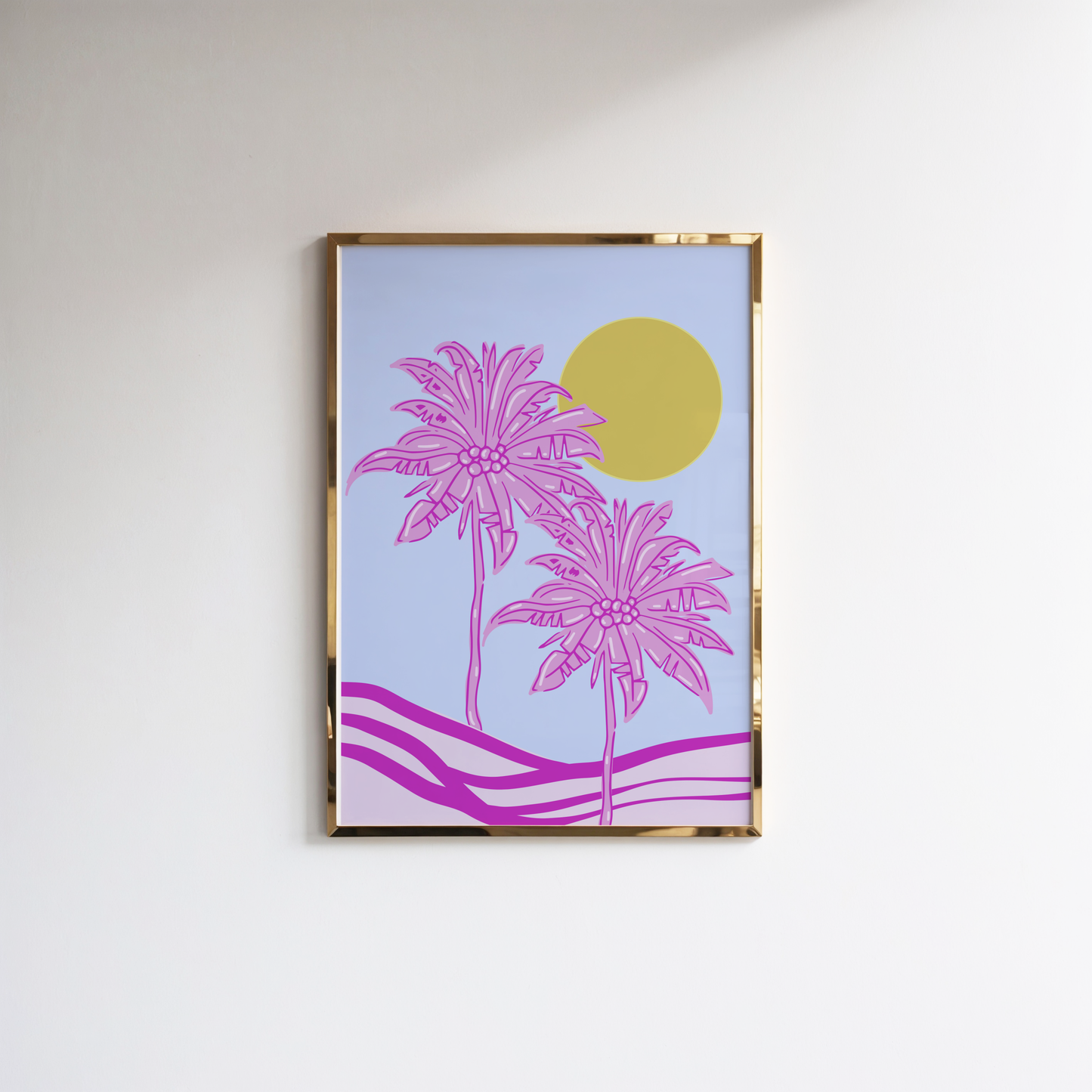 Pink Palm Trees Print