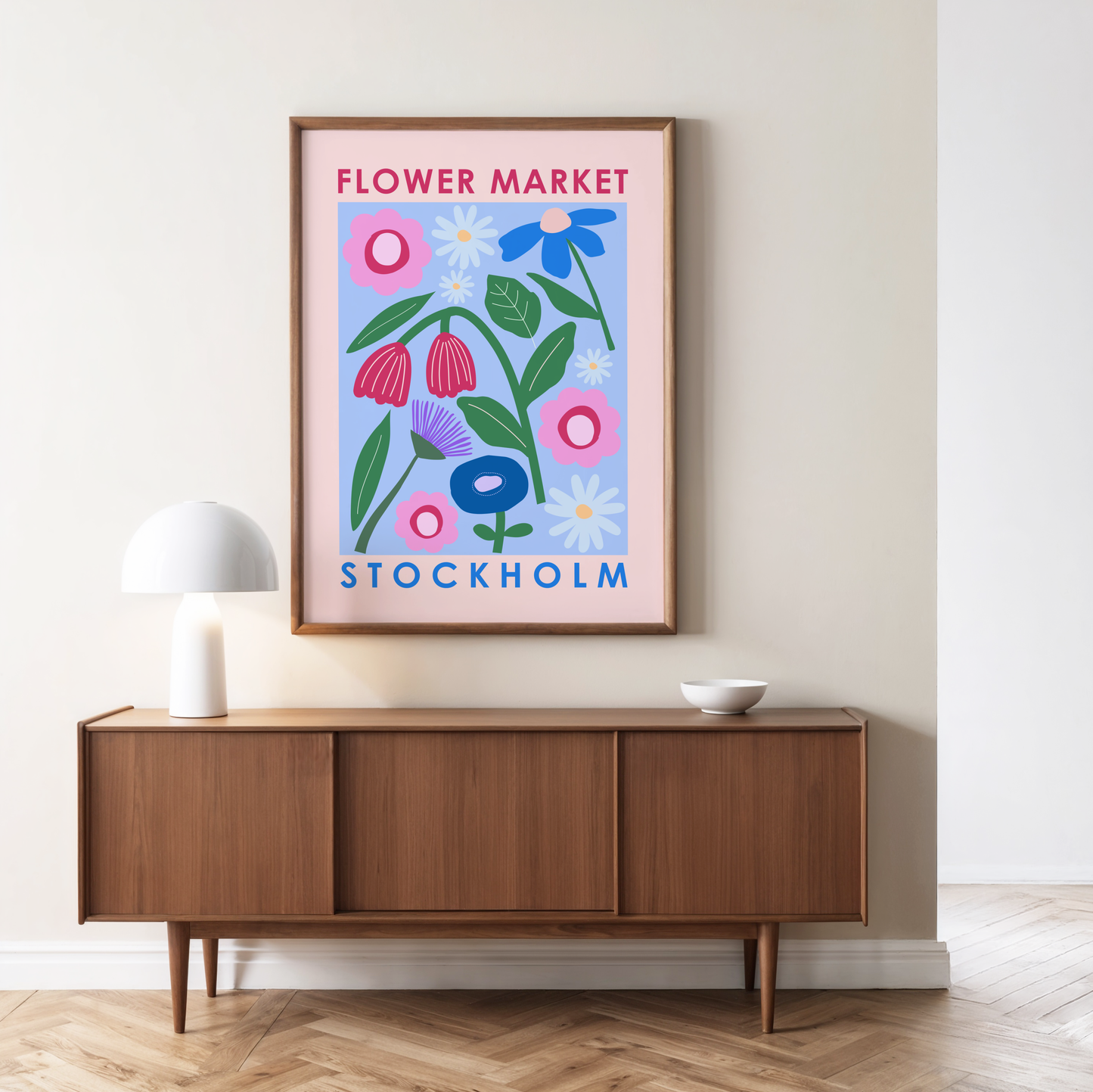 Flower Market Stockholm Poster Print