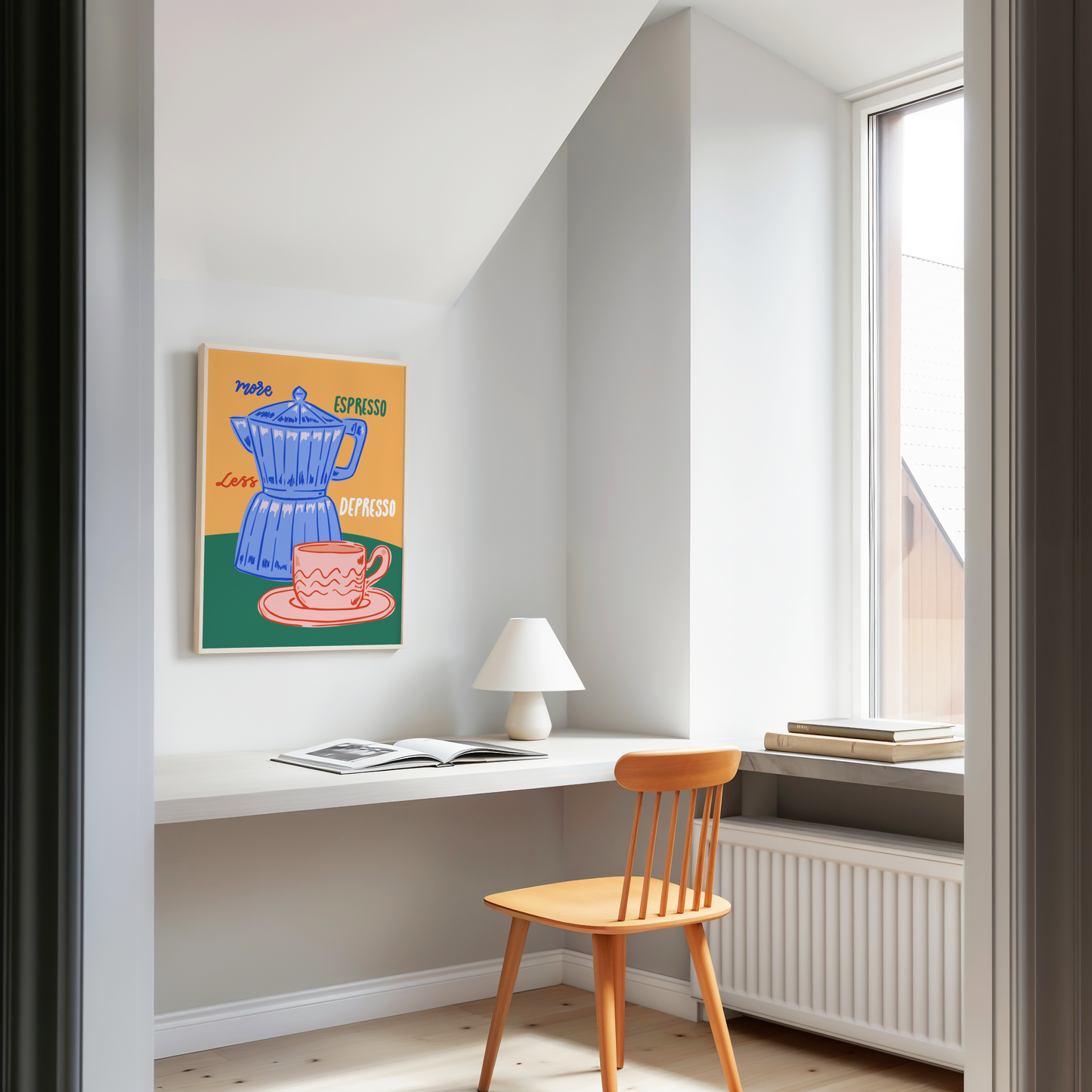 More Espresso Less Depresso Poster Print